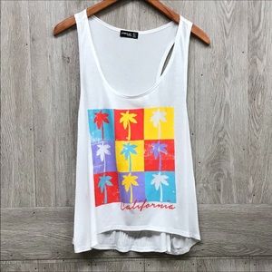 California Multi Color Loose Fit Palm Tank